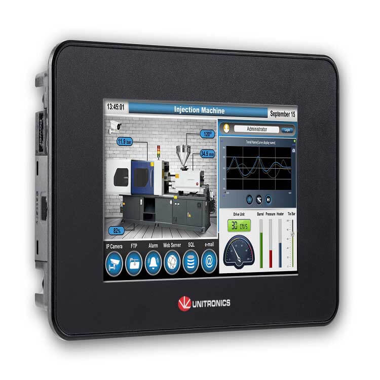 Bộ điều khiển PLC tích hợp màn hình cảm ứng HMI 5 inch
