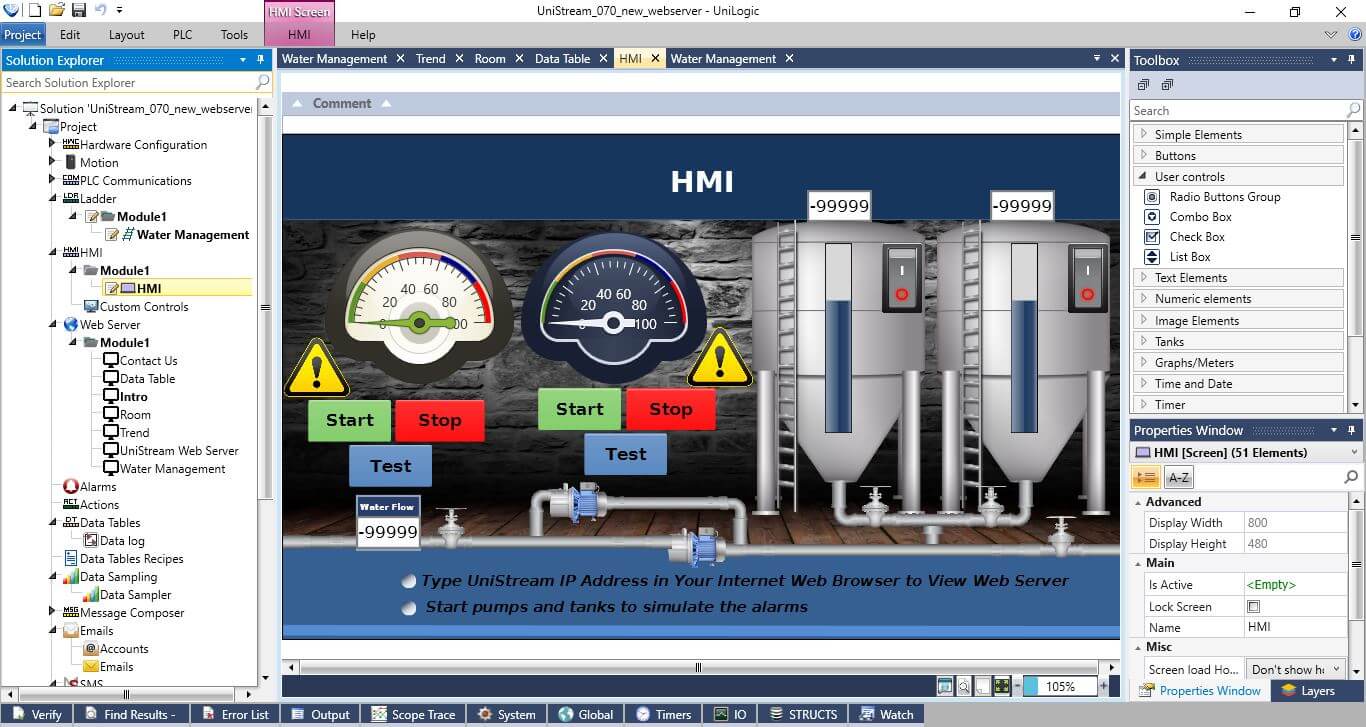 Giao diện phần mềm thiết kế HMI